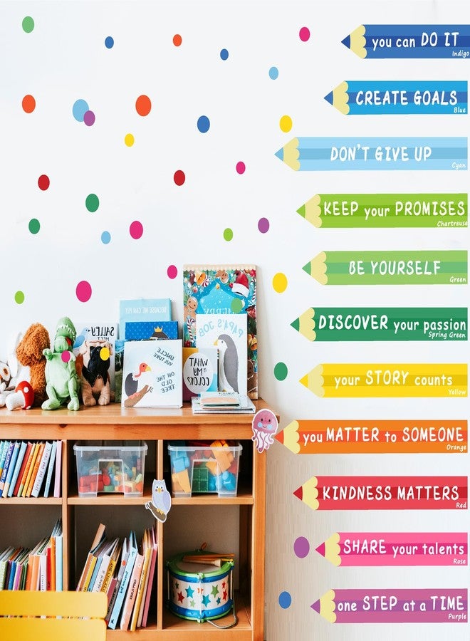 HATARU Colorful Inspirational Wall Decal Kids Wall Decals Color Wall Decals Motivational Quotes Wall Sticker You Can Do It Wall Sticker Polka Dots Decals Peel and Stick for Nursery Classroom Playroom Decor - Image 2