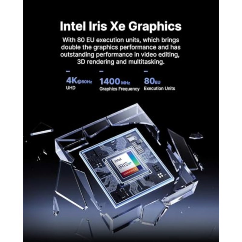 كمبيوتر صغير CK10 12600H W11 Pro Intel Core i5 12600H 12C/16T، 4، 5 جيجا هرتز، ذاكرة تخزين مؤقت 18 ميجا بايت، ذاكرة الوصول العشوائي 16 جيجا بايت 512 جيجا بايت M.2 NVMe SSD، WiFi6/BT5.2/2*HDMI+ 1*شاشة VGA ثلاثية 4K/النوع C - Image 3