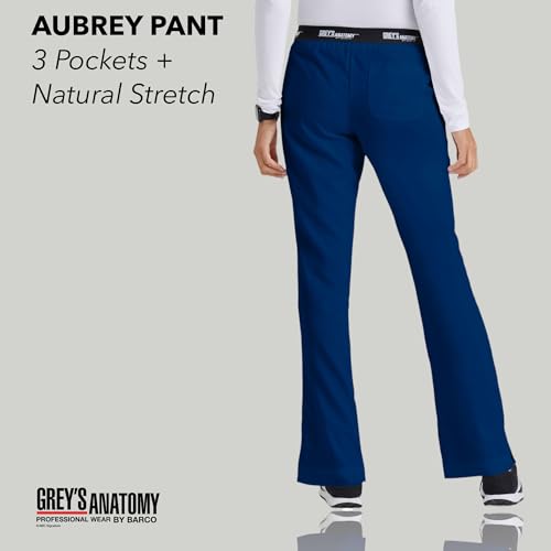 BARCO Grey’s Anatomy Classic Aubrey Scrub Pant for Women – Indigo, 3-Pocket Bottoms with Natural Stretch, Soil Release Fabric, and Super Soft Finish – Medium, Petite Fit - Image 2
