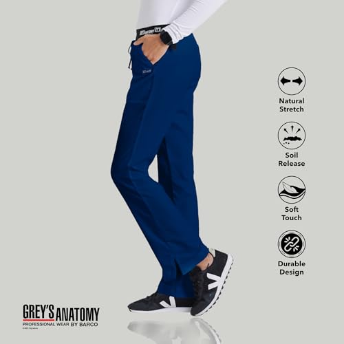 BARCO Grey’s Anatomy Classic Aubrey Scrub Pant for Women – Indigo, 3-Pocket Bottoms with Natural Stretch, Soil Release Fabric, and Super Soft Finish – Medium, Petite Fit - Image 3