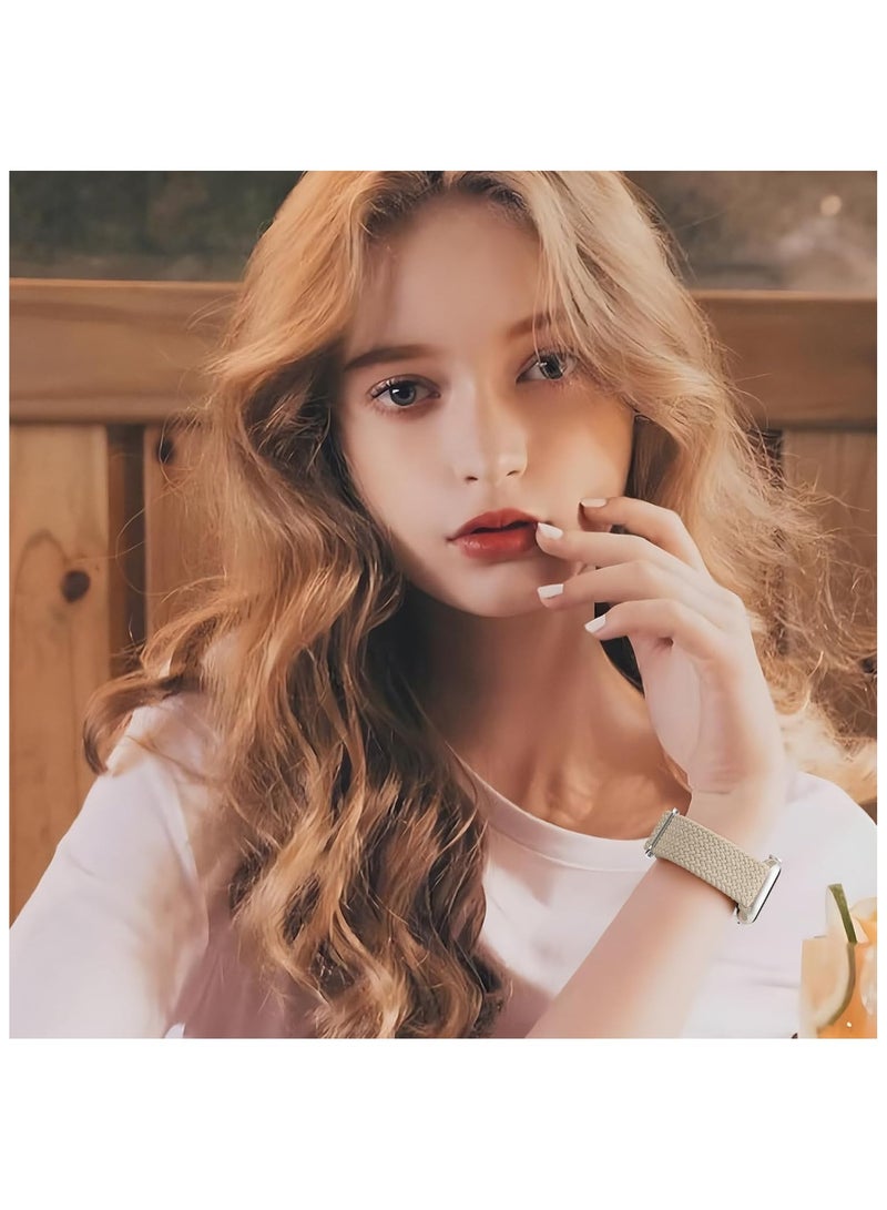 6 Pack Braided Stretchy Bands Compatible with Apple Watch Band 38mm 40mm 41mm 42mm Women Men, Adjustable Nylon Solo Loop Elastic Straps for iWatch Series 10 9 8 7 6 5 4 3 SE Ultra - Image 3