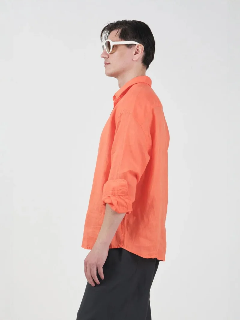 Giesto GIESTO Men's Oversized Linen Overshirt