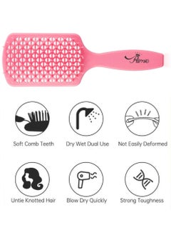 PRIME HairBrush for Wet Curly Detangling Hair Scalp Massage Comb Easy to Clean Comb Blow Dry Styling Curling Straightening Tools for Salon Home Use  - Image 2