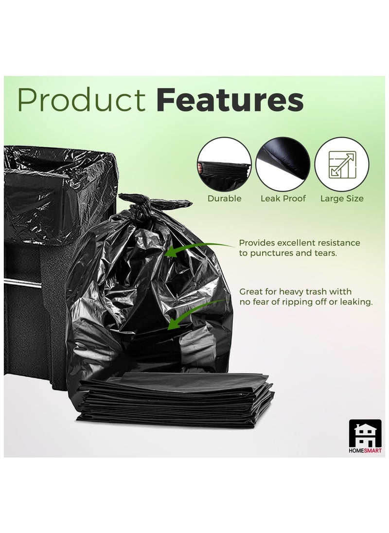 Home Smart Home Smart Garbage Plastic Bags Pack of 20 Pcs Black Color Good for Kitchen Home Garden and Outdoor Activity (95 x 115 cm) Pack  - Image 2