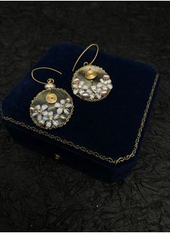 General 925 Silver Plated 18K Gold Wire Winding Natural Freshwater Pearls/Original Hand Carved Earrings  - Image 2