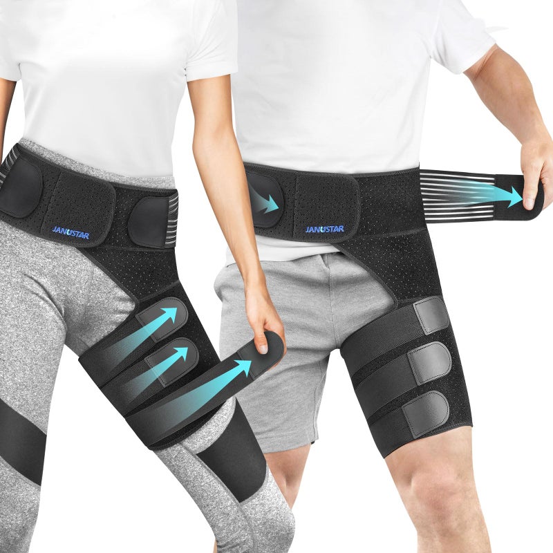 Janustar Sciatica Pain Relief Devices Hip Brace for Women Men Thigh Groin Hamstring Compression Sleeve