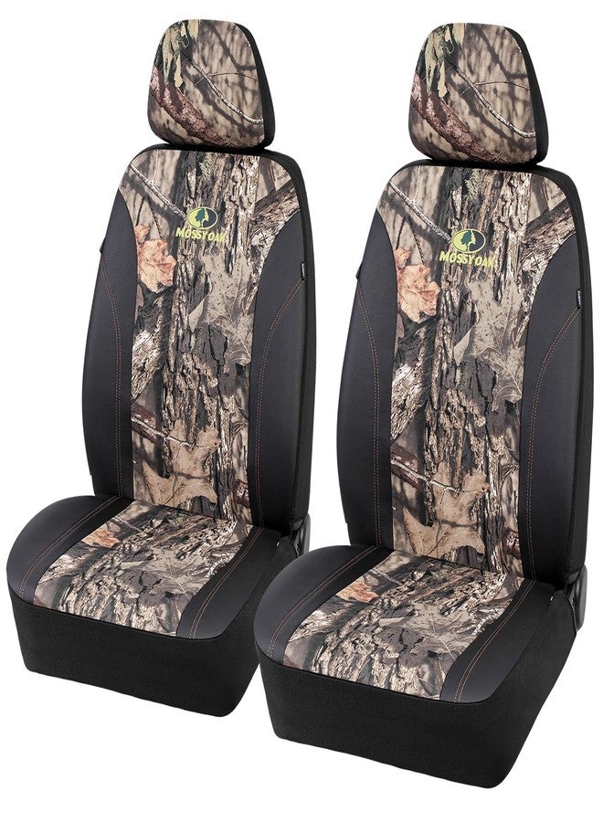 Mossy Oak Front Camo Seat Covers Low Back - Made with Premium PVC & Canvas Fabric, Airbag Compatible, Universial Fit Most Bucket Seats - Official Licensed Product - Image 1