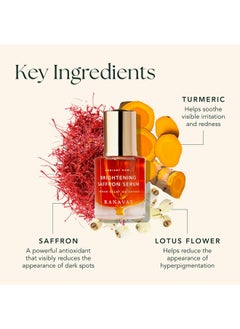 RANAVAT BOTANICS RANAVAT Brightening Saffron Face Serum - Discoloration Correcting Serum & Vitamin C Serum Alternative - Improves Appearance of Hyperpigmentation & Dark Spots (0.17 oz)  - Image 5