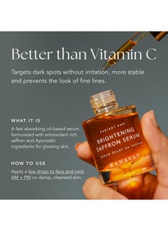 RANAVAT BOTANICS RANAVAT Brightening Saffron Face Serum - Discoloration Correcting Serum & Vitamin C Serum Alternative - Improves Appearance of Hyperpigmentation & Dark Spots (0.17 oz)  - Image 3