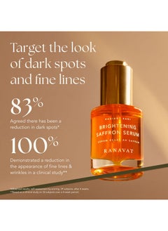 RANAVAT BOTANICS RANAVAT Brightening Saffron Face Serum - Discoloration Correcting Serum & Vitamin C Serum Alternative - Improves Appearance of Hyperpigmentation & Dark Spots (0.17 oz)  - Image 2