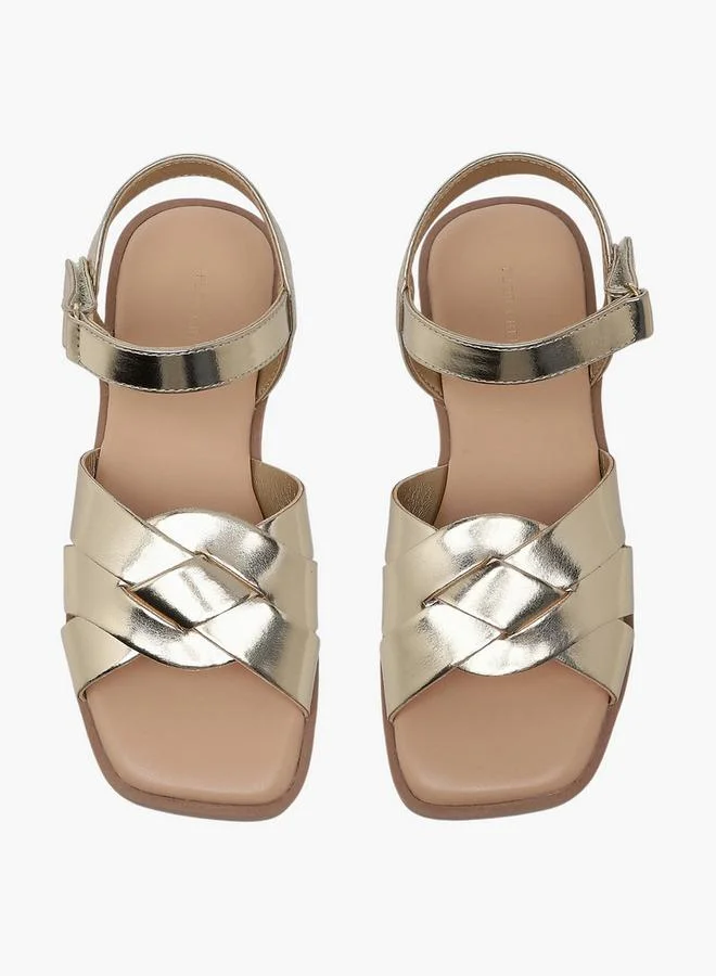 Flora Bella By Shoexpress Flora Bella Girls Metallic Hook & Loop Sandals