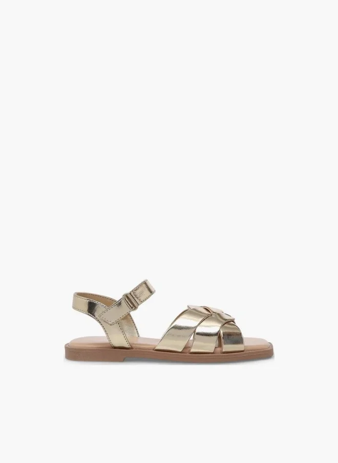 Flora Bella By Shoexpress Flora Bella Girls Metallic Hook & Loop Sandals
