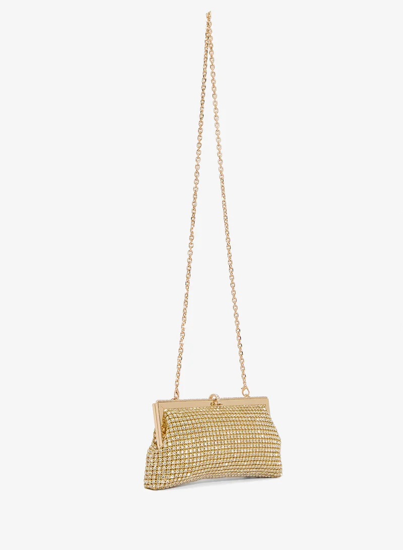 Ella Limited Edition Rectangle Clutch With Chain Gold