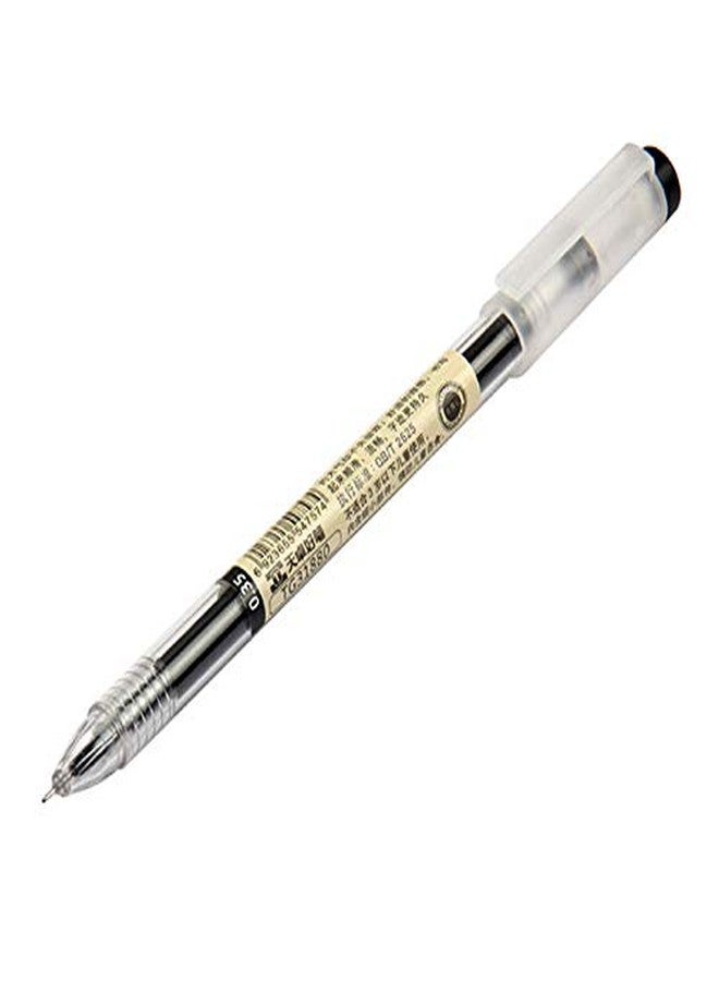 BEMLP Gel Ink Pen Refills Rods 0.35mm Ultra Fine Black Quick-Drying Gelpen Ballpoint for Finance Marker Pens School Office Exam Supplies Student Writing Drawing Stationery(1 Pc Pen+20 Pc Refill) (Black) - Image 3