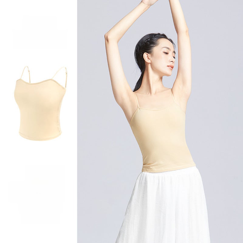 Padded Dance Top Sports Bra Tank Skin color