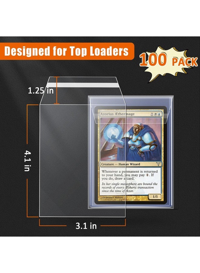 tutata Top Loader Sleeves 100 Pack, Penny Sleeves for Top Loaders Trading Card Ultra Protection for Pro Collector (100Pack) - Image 2