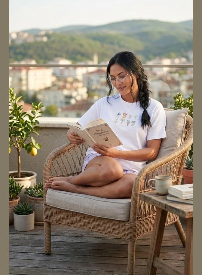 Lela Lela Cotton Regular Fit Patterned Shorts Pajama Set Women's PAJAMA SET 65790782