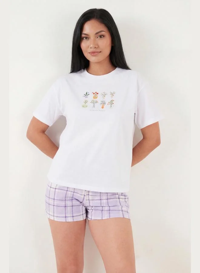 Lela  Lela Cotton Regular Fit Patterned Shorts Pajama Set Women's PAJAMA SET 65790782 for Women | Best Price UAE