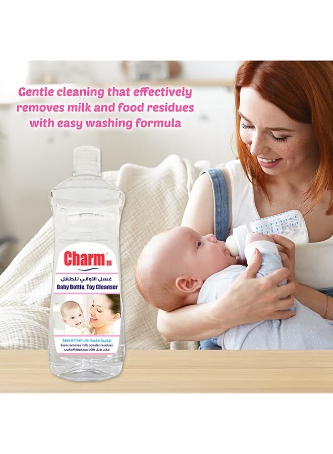 CHARMM منظف زجاجات الأطفال مثالي لتنظيف زجاجات الأطفال 100% معاد تدويره صديق للبيئة مختبر جلدياً 3x1L - Image 3
