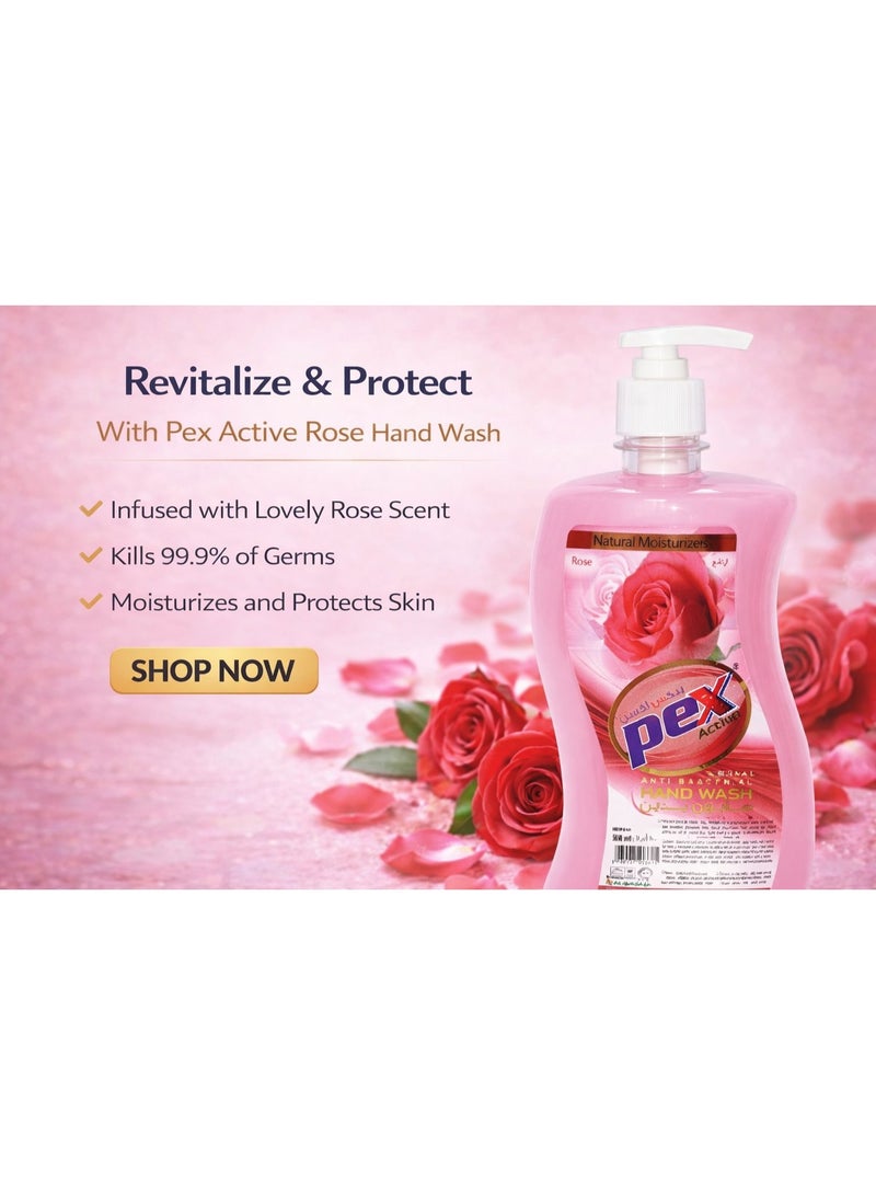 Pex Active Hand Wash Rose 500 ml - Image 2