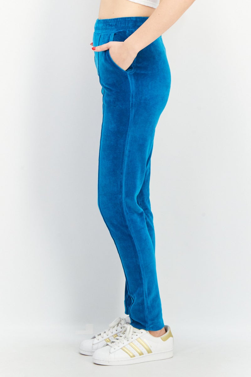 Asos 4505 Women Slim Fit Textured Pants, Teal - Image 3