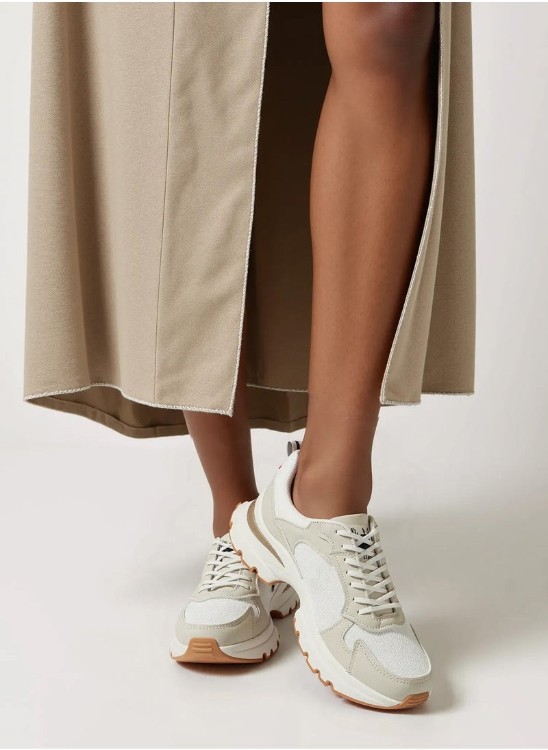 U.S. Polo Assn. - Women's White with Beige Accent Sneakers - Bold Rugged Style with Durable Sole for Outdoor Wear - Image 1