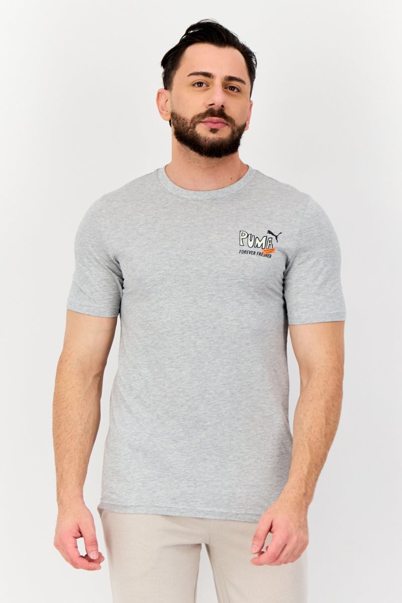 PUMA Men Sportswear Fit Short Sleeve Outdoor T-shirts, Grey - Image 1