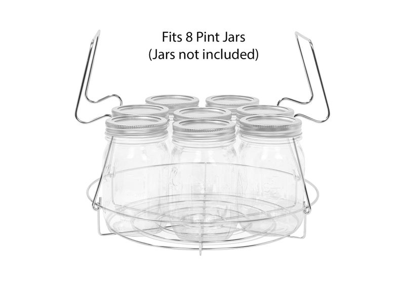 Concord 12" Stainless Steel Canning Rack. Holds 8 Pint or 7 Quart Jars. No Rust, Extra Stability. FITS IN POT WITH AT LEAST 12.5" WIDTH. BULK PACKS (2 Pack) - Image 2