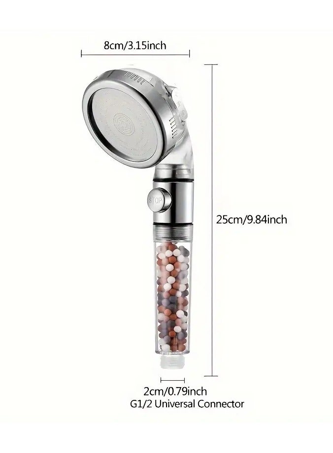 Rozino 3 Types Of High-pressure Shower Heads, Handheld Filtered Shower Heads With Negative Ion Stop Water Button, And Bathroom Massage Water-saving Shower Heads With Filtering. Mineral Balls Prevent Limestone Showers - Image 3