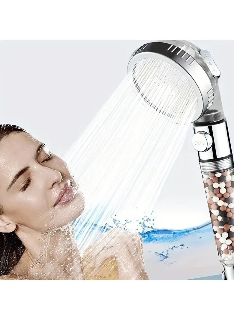 Rozino 3 Types Of High-pressure Shower Heads, Handheld Filtered Shower Heads With Negative Ion Stop Water Button, And Bathroom Massage Water-saving Shower Heads With Filtering. Mineral Balls Prevent Limestone Showers - Image 4
