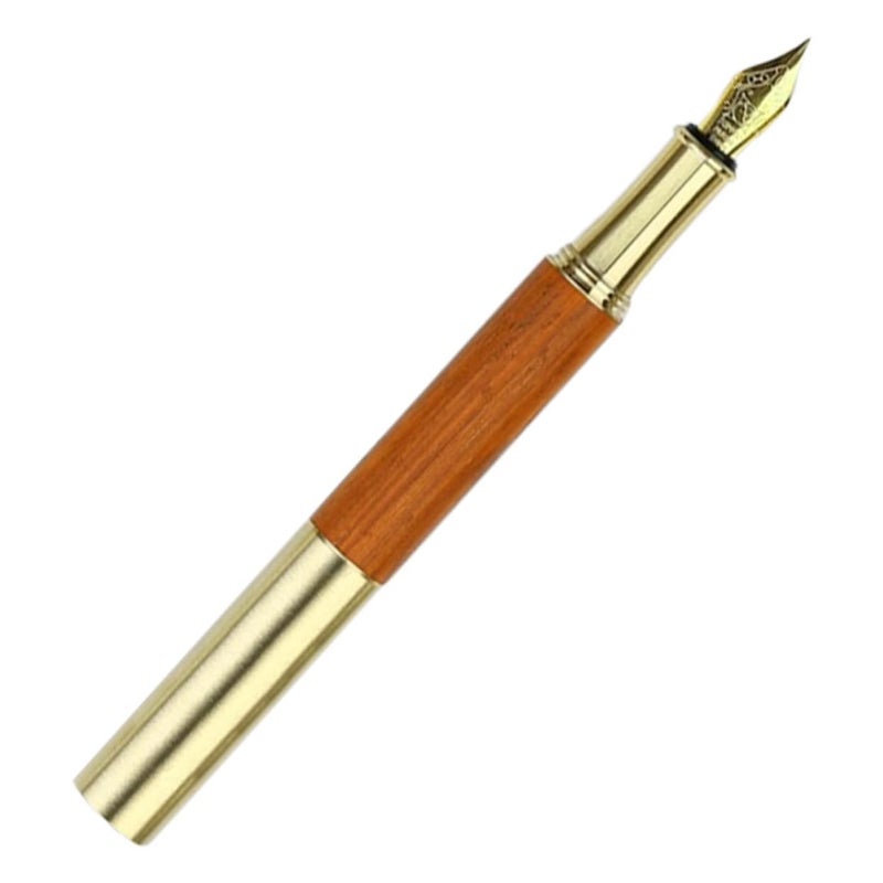 Vintage Brass Calligraphy Fountain Pen with Replaceable Nibs for Writing Drawing and Signatures - Image 2