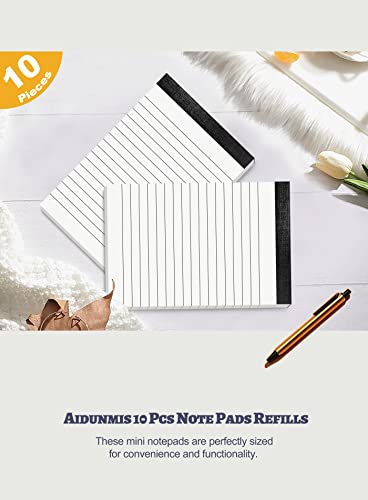 Aidunmis 10 Pack Notepad Small Lined Writing Notepads 4 x 6 Inch Memo Pads Refills Paper Tear off Note Pads 4 x 6” Scratch Pads Server Writing Pad Small Notebook with 30 sheets in Each Pad for School Office - Image 5