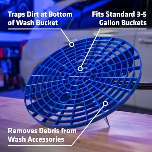 VIKING Automotive Bucket Insert Grit Trap for Car Wash and Detail Kits, Helps Remove Dirt and Debris from Microfiber, Mitts, Cloths, and Sponges, Blue - Image 3