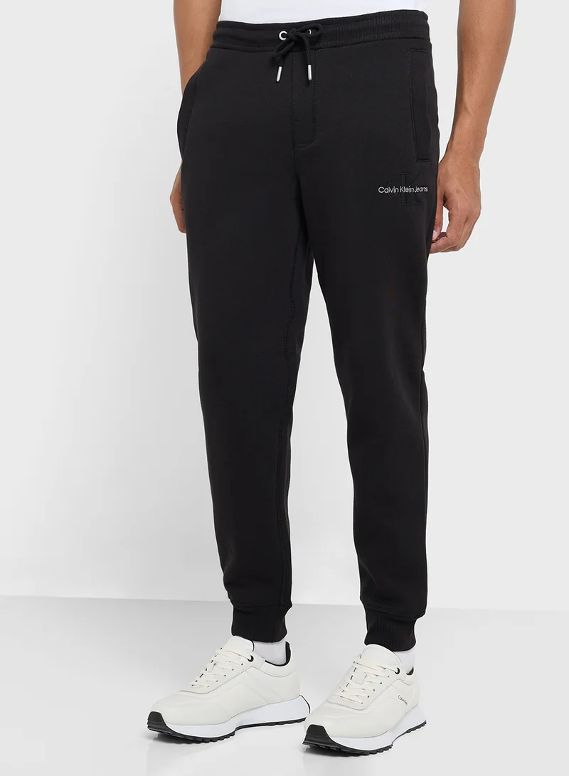 Calvin Klein Jeans Logo Print  Drawstring Sweatpants