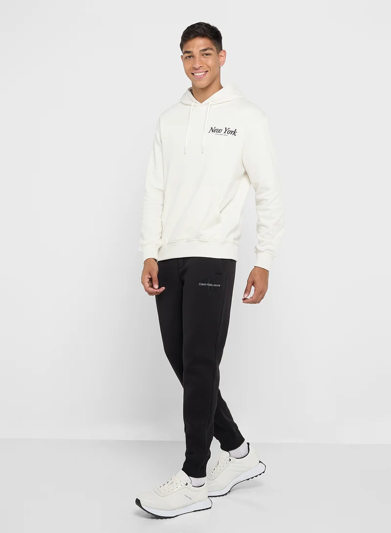 Calvin Klein Jeans Logo Print  Drawstring Sweatpants