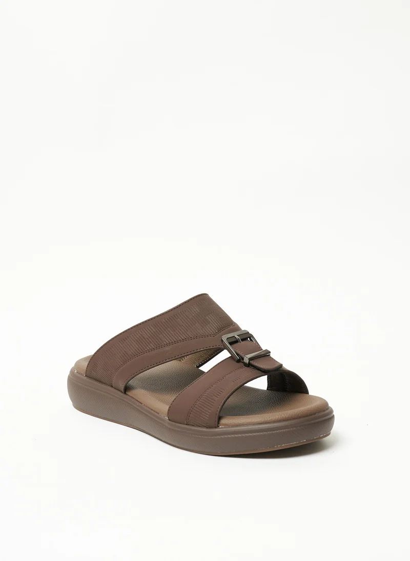 جيومني Geoomnii Mens Arabic Sandals Coffee