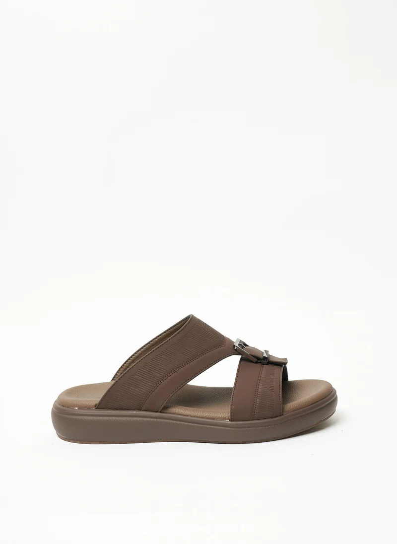 جيومني Geoomnii Mens Arabic Sandals Coffee