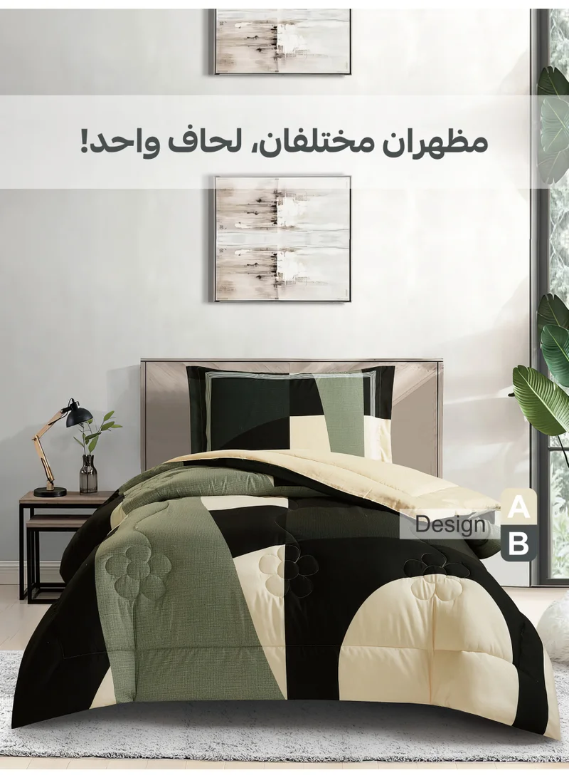دوناتيلا طقم مفرش سرير 2 قطعة مقاس مفرد ونص يناسب سرير 120×200 , تصميم مشجر انيق , مايكروفايبر فائق النعومة , يناسب جميع الفصول