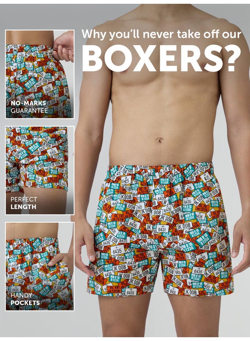 XYXX Men's Remix Regular Fit Cotton Printed Boxer With Dual Pocket & No Marks Waistband (Pack of 2) - Image 2