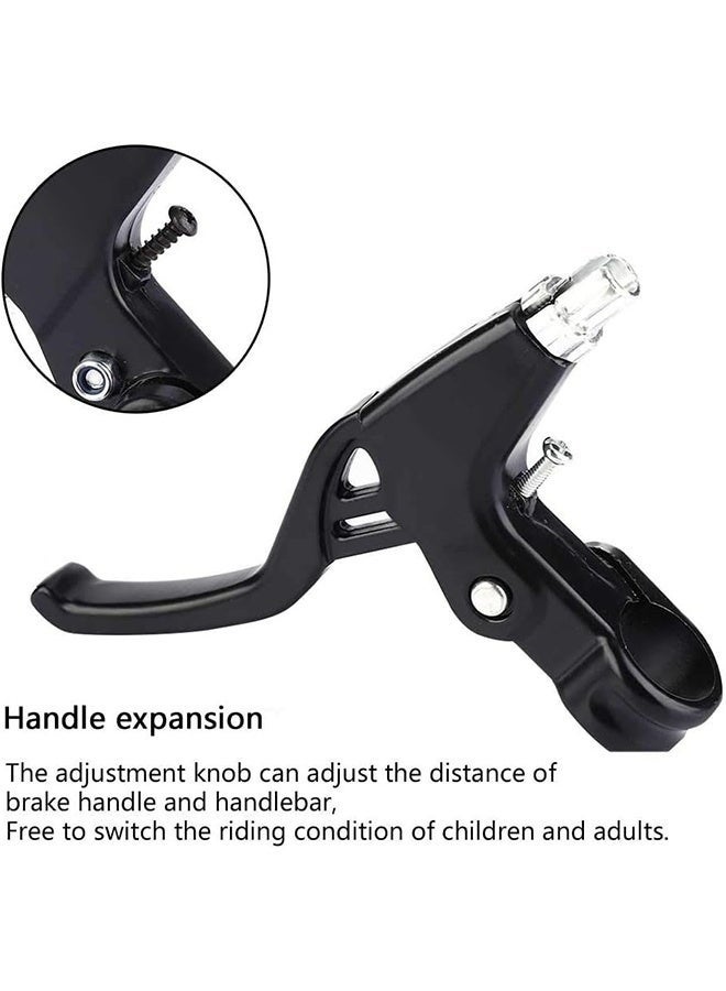 1 Pair Universal Full Aluminium Alloy Bicycle Brake Levers Hand Brakes For MTB and BMX Mountain Road Bikes Durable Brake Handles  2.2Cm Diameter Black - Image 2