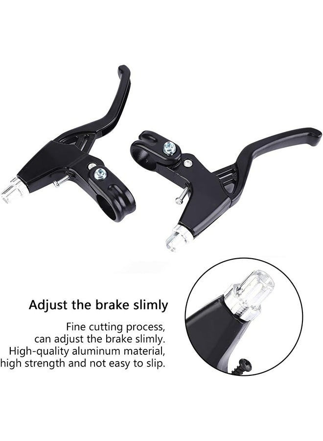 1 Pair Universal Full Aluminium Alloy Bicycle Brake Levers Hand Brakes For MTB and BMX Mountain Road Bikes Durable Brake Handles  2.2Cm Diameter Black - Image 4