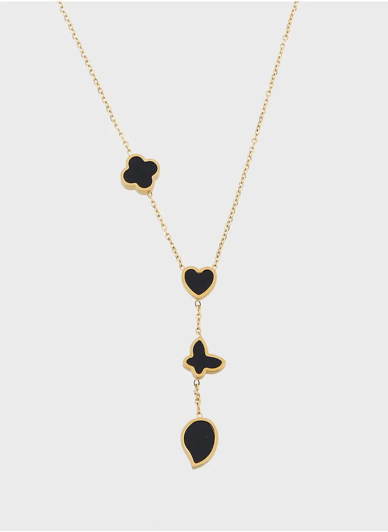 Staurtz Alba Heart Black Necklace