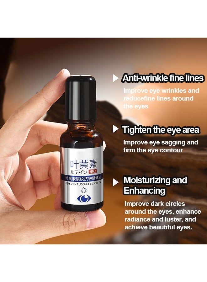 Dinkiss Lutein Eye Essence Oil, VC Lutein Eye Essence Oil, Lutein Eye Serum, Lutein Eye Oil, Under Eye Oil Roller Ball,  Firming Anti-Aging Eye Serum For Eye Bags (20ml) - Image 5