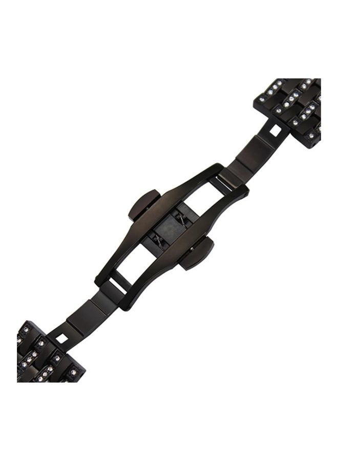 NIBEMINENT Aluminum Alloy Masonry Strap 22mm For Huawei Watch GT2e GT2 46mm Black - Image 5