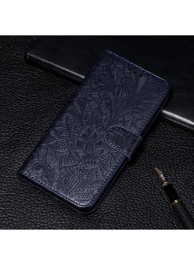 اس-توب جراب لهاتف Motorola Moto G24 Power مصنوع من الجلد بتصميم زهور الدانتيل المنقوشة - Image 2