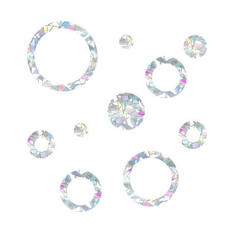 Ring and Circle Static Window Clings Anti Collision Window Decals for Bird Strikes Glass Awareness Stickers Stop Birds Flying into Windows Set of 21