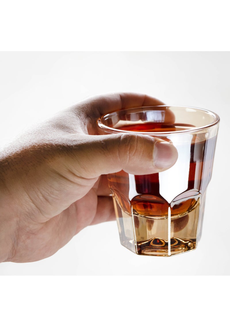 MIBRU Coffee Duratuff Cortado Glass Cup Suitable For Specialty Espresso Shots Modern Drinking Elegant Glasses 133ml Amber  - Image 2