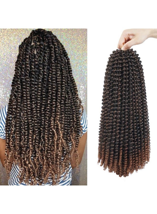 Beyond Beauty 16 Inch Spring Twist Crochet Braids Hair For Butterfly Locs Bomb Twist Crochet Hair Beyond Beauty Ombre Colors Synthetic Fluffy Hair Extension 3 Packs (16 Inch M1B 30) - Image 1