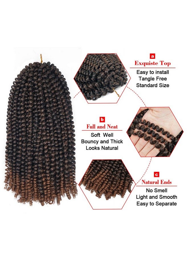 Beyond Beauty 16 Inch Spring Twist Crochet Braids Hair For Butterfly Locs Bomb Twist Crochet Hair Beyond Beauty Ombre Colors Synthetic Fluffy Hair Extension 3 Packs (16 Inch M1B 30) - Image 5