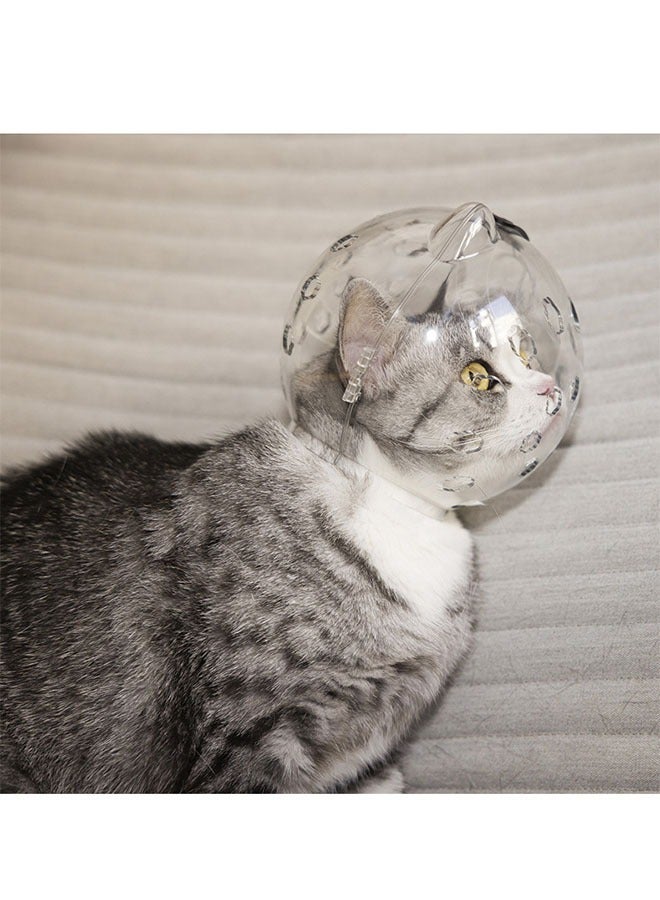 Cat Adjustable Hood, Breathable Cat Helmet, Anti Bite Clear Muzzles for Kitten, Safety Prevent for Small Pets Grooming (Size L for cat Neck Circumference 9-10.6) - Image 4